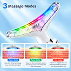 Face & Neck Massager Tool 7 In 1 | Skin Tightening Wrinkle Remover & Double Chin Reducer | Portable Rechargeable Anti-Aging Beauty Device