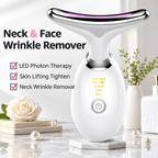 Face & Neck Massager Tool 7 In 1 | Skin Tightening Wrinkle Remover & Double Chin Reducer | Portable Rechargeable Anti-Aging Beauty Device