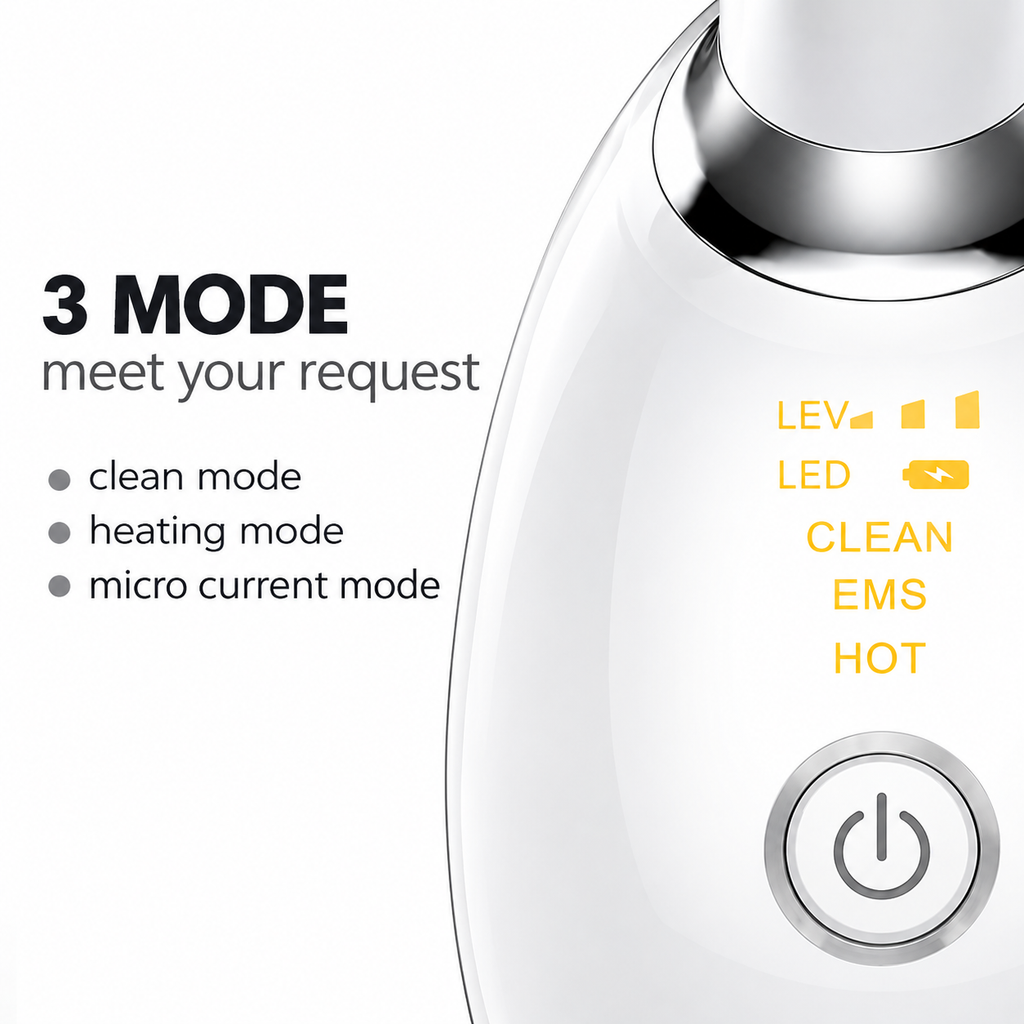 Face & Neck Massager Tool 7 In 1 | Skin Tightening Wrinkle Remover & Double Chin Reducer | Portable Rechargeable Anti-Aging Beauty Device