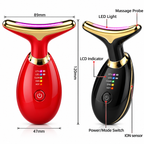 Face & Neck Massager Tool 7 In 1 | Skin Tightening Wrinkle Remover & Double Chin Reducer | Portable Rechargeable Anti-Aging Beauty Device