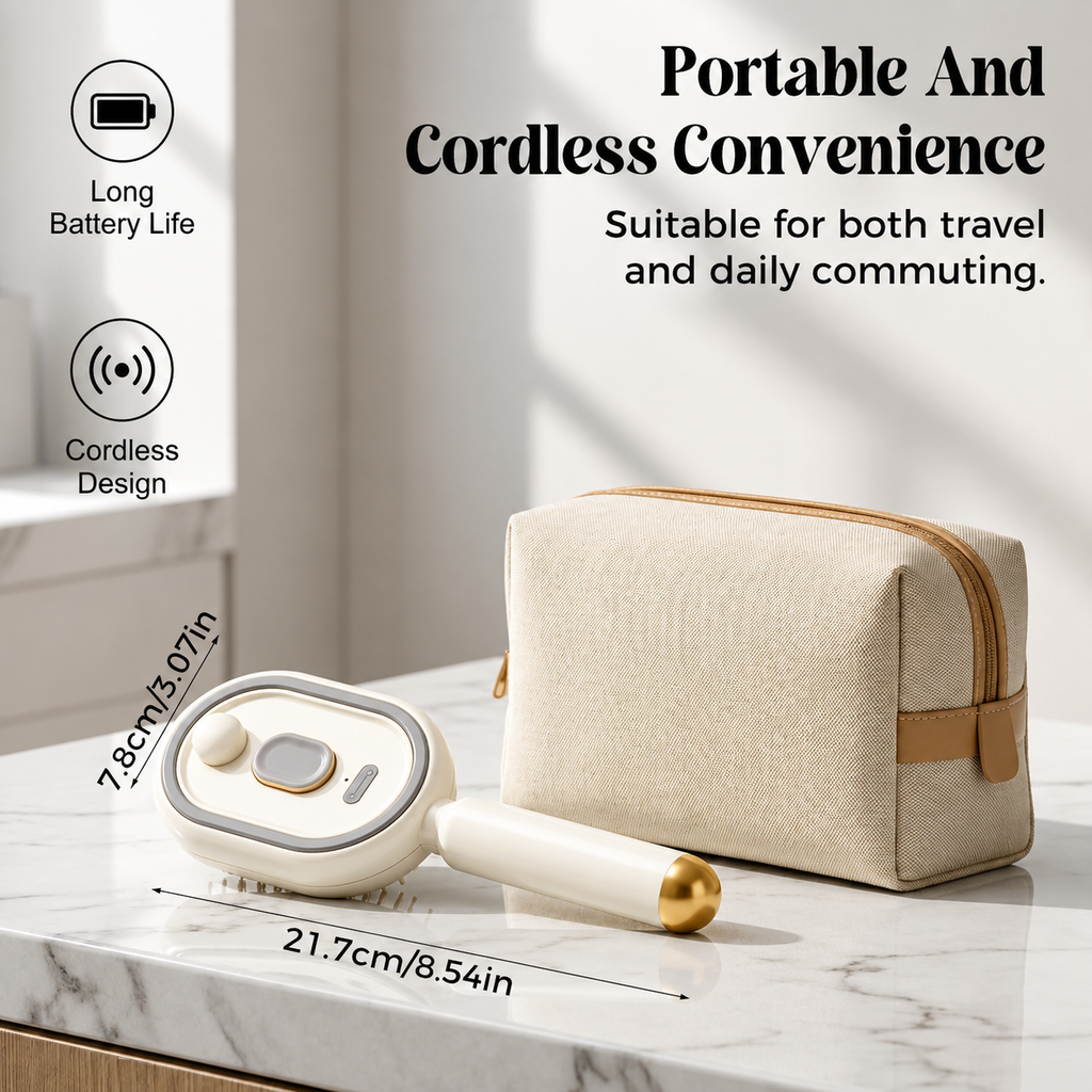 Electric Spray air Cushion Massage Comb, 3-in-1 Electric Mist Spray Hair Brush